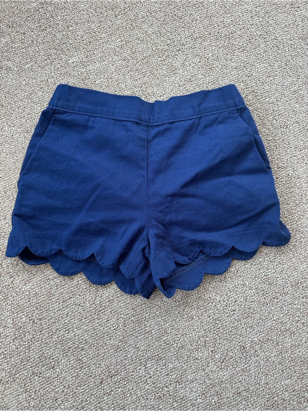 Crewcuts Navy Scallop-Hem Girls' Shorts